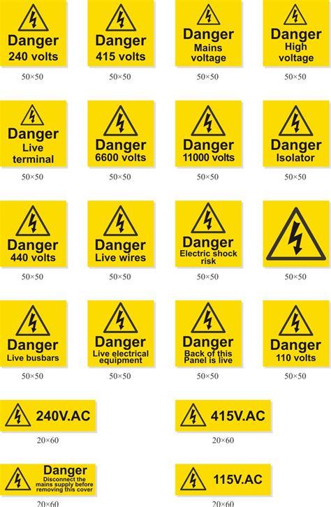 electrical safety labels